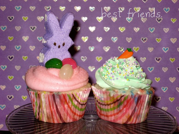 easter cupcakes peeps. Makes for a cute cupcake, no?